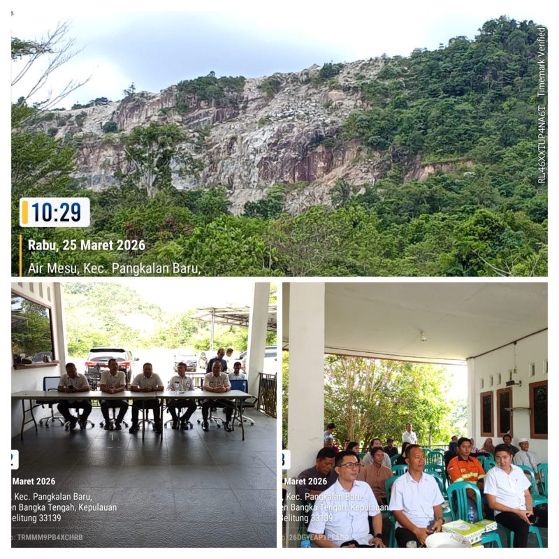 Sosialisasi PT TBN dengan masyarakat Air Mesu Timur terkait uji coba peledakan, foto: Renaldi.