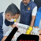 Caption: Olah TKP Satreskrim Polres Bangka Tengah