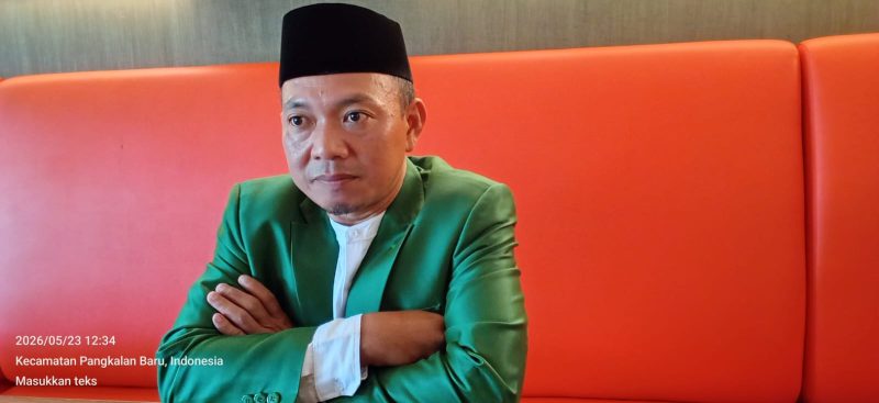 Ketua DPW PPP Bangka Belitung, Amri Cahyadi saat konfrensi Pers, Sabtu, (23/5).