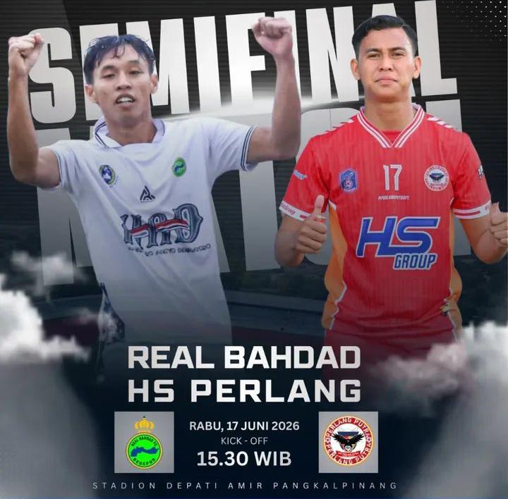 Caption: Laga Semifinal Hs Perlang Vs Real Bahdad 