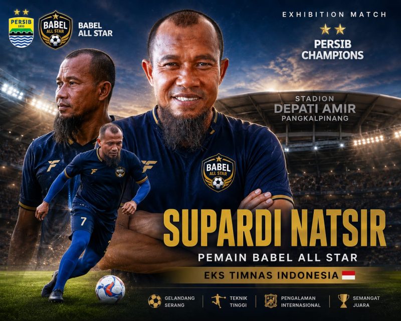Caption: Mantan Pemain Timnas Indonesia dan Pemain Persib Bandung, Supardi Nasir yang akan berlaga pada Sabtu (18/6).